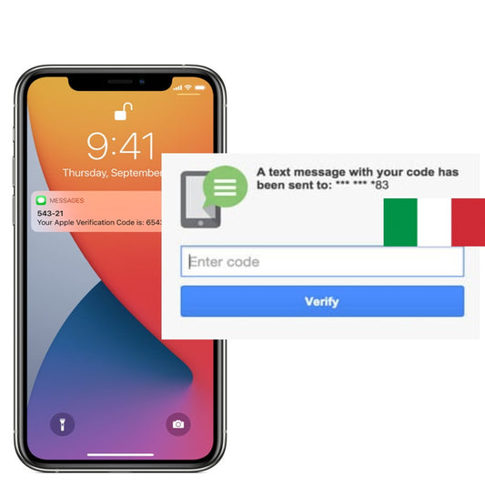 SMS verification with Italian +39 mobile numbers