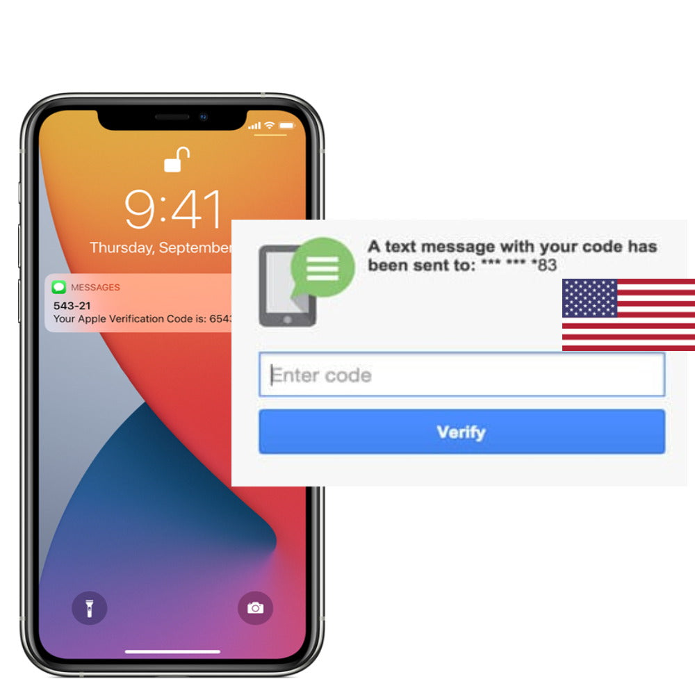 SMS verification with USA +1 mobile numbers